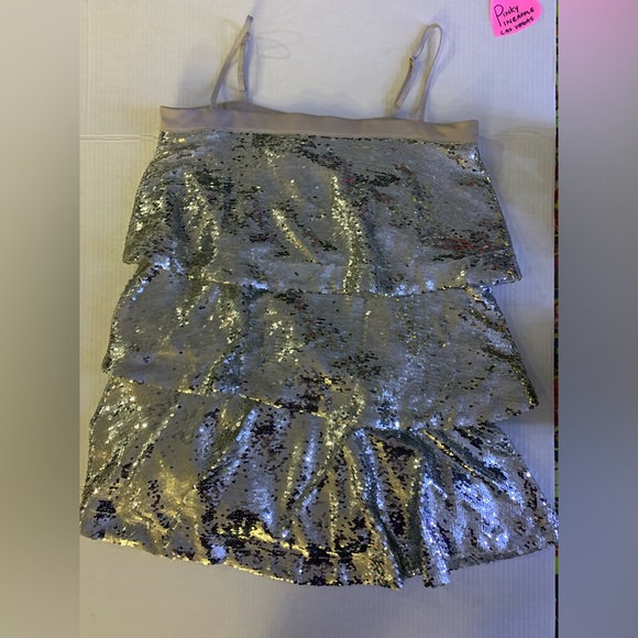 Sequin silver dress large - Picture 4 of 7